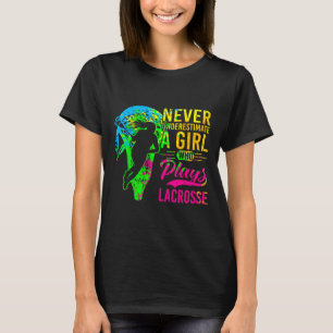 Lacrosse unterschätzt nie ein Mädchen, das Lacr sp T-Shirt