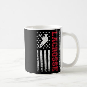 Lacrosse US-Flagge Lax Shirt Männer Frauen Mädchen Kaffeetasse