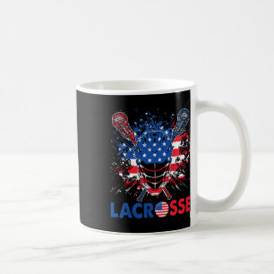 Lacrosse US Flaggen Lax Helmet Sticks 4. Juli Kaffeetasse