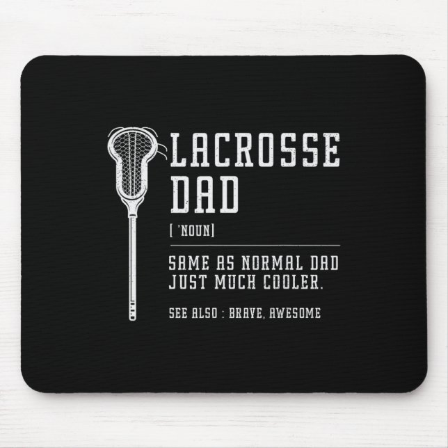 Lacrosse Vater Daddy Quote Definition Männer Vinta Mousepad (Vorne)