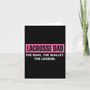 Lacrosse Vater Retro rosa Der Mann, der die Brieft Karte