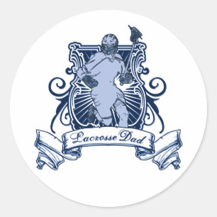 Lacrosse Vater Runder Aufkleber