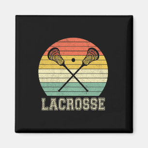 Lacrosse Vintag Retro Lacrosse Stick Sun Geschenke Magnet