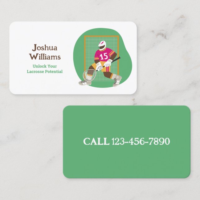 Lacrosse Visitenkarte (Vorne/Hinten)