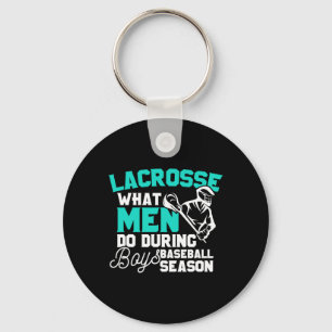 Lacrosse Was Männer während des Geschenks mit Jung Schlüsselanhänger