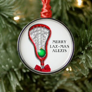 Lacrosse Weihnachten Ornament Aus Metall