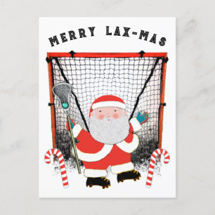 Lacrosse Weihnachtsfeiertag Postkarte