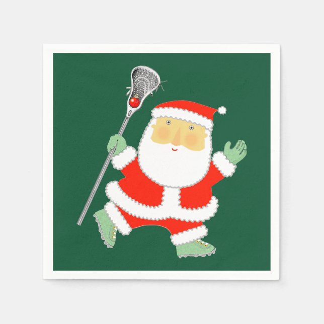Lacrosse Weihnachtsfeiertag Serviette (Vorderseite)