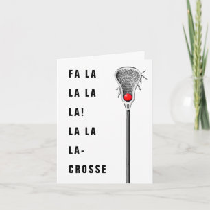 Lacrosse-Weihnachtsgrußkarten Feiertagskarte