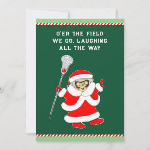 Lacrosse-Weihnachtskarten Feiertagskarte