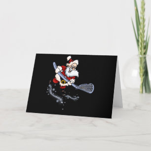 Lacrosse Weihnachtsmann Weihnachten Cool Lax Sport Karte