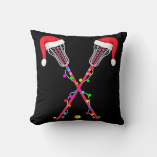 Lacrosse Weihnachtsmannmütze Weihnachtsbeleuchtung Kissen