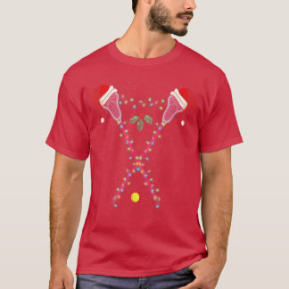 Lacrosse Weihnachtsmannmütze Weihnachtslichter Spo T-Shirt
