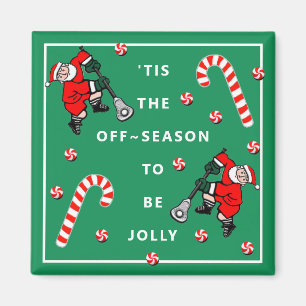 Lacrosse-Weihnachtsstrumpf-Füll-Magnet Magnet