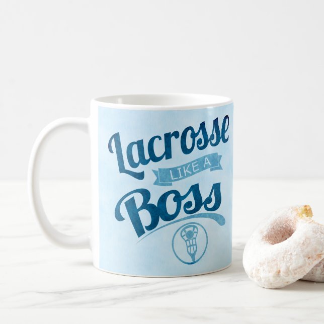 Lacrosse wie ein Boss Tasse (Mit Donut)