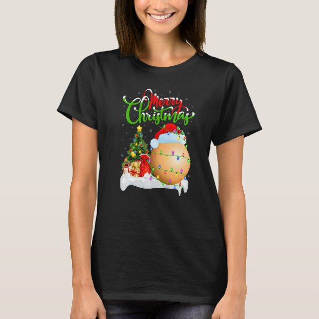 Lacrosse  Xmas Decorations Santa Lacrosse Christma T-Shirt (Vorderseite)