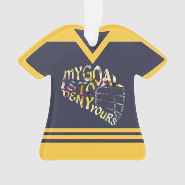 Lacrossegoalie-Name-u. Zahl-Verzierung Ornament (Vorderseite)