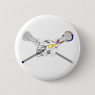 Lacrossestöcke mit Sturzhelm Button