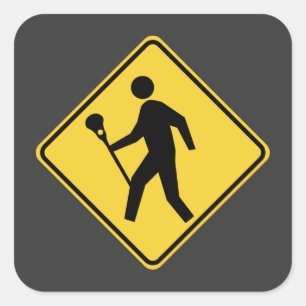 Lacrossing Quadratischer Aufkleber