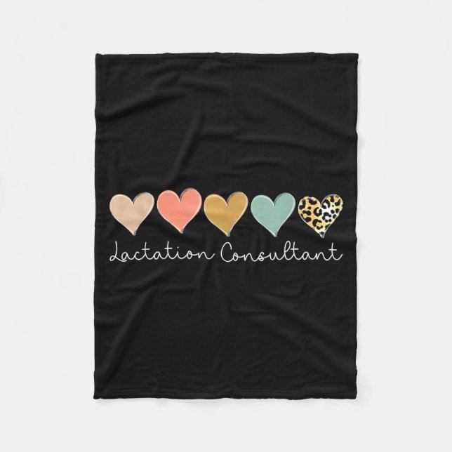 Lactation Consultant Leopard Heart, Valentine's Da Fleecedecke (Vorderseite)