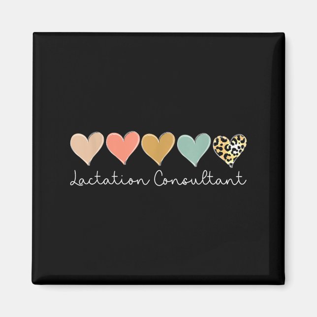 Lactation Consultant Leopard Heart, Valentine's Da Magnet (Vorne)