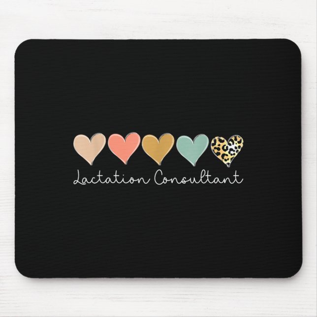 Lactation Consultant Leopard Heart, Valentine's Da Mousepad (Vorne)