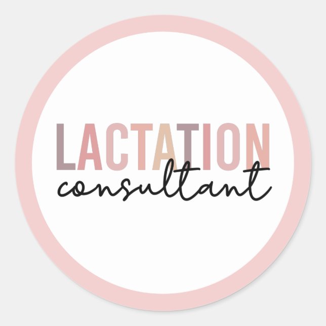 Lactationsberater IBCLC Stillen Berater Runder Aufkleber (Vorderseite)