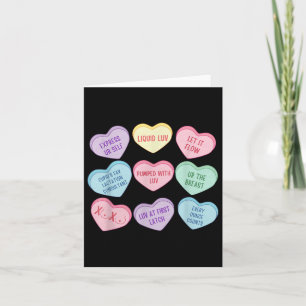 Lactationsberater Valentine Heart Candy Breastf Karte