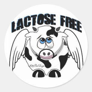 Lactose-freie Kuh Runder Aufkleber