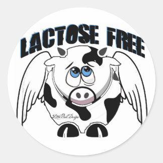 Lactose-freie Kuh Runder Aufkleber