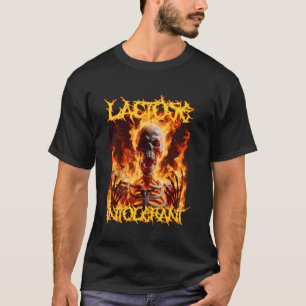Lactose Intoleranz Funny Cringe Hard Skeleton Meme T-Shirt