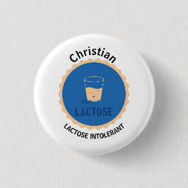 Lactose Intoleranz Warnhinweis Button