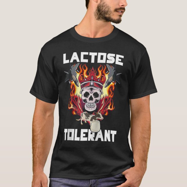 Lactose-tolerant Trendy Meme Raglan Baseball T-Shirt (Vorderseite)