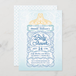 Lacy Baby Boy Dusche Einladung