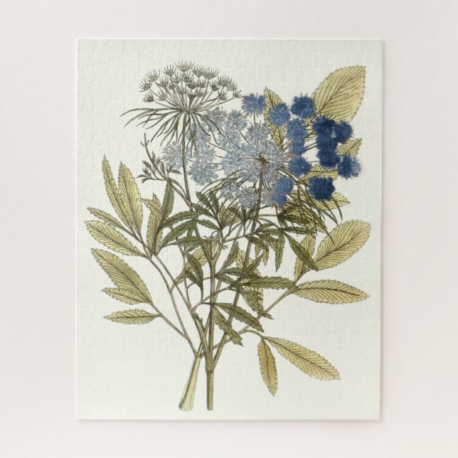 Lacy-Blätter - Blume und Grünflächen Puzzle (Vertikal)