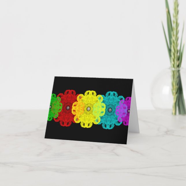 Lacy Blumen mit den grüßenden Perlen und Karte (Vorderseite)