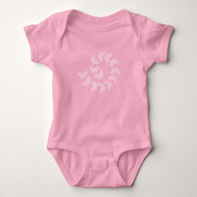Lacy Butterflies Baby Bodysuit Strampler (Vorderseite)