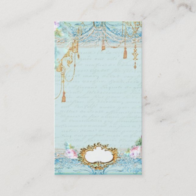 Lacy frills n rosa roses Visitenkarten Visitenkarte (Vorderseite)