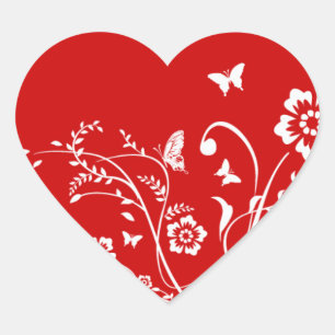 Lacy Heart Herz-Aufkleber