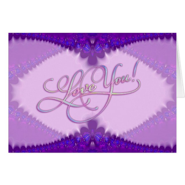 Lacy Lilac Lila Liebe Sie Sparkcard (Vorderseite (Horizontal))