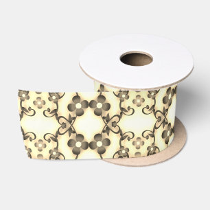 Lacy Look der Blume Golden Sepia Satinband