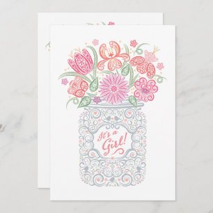 Lacy Mason Jar Babydusche Es ist eine Einladung fü