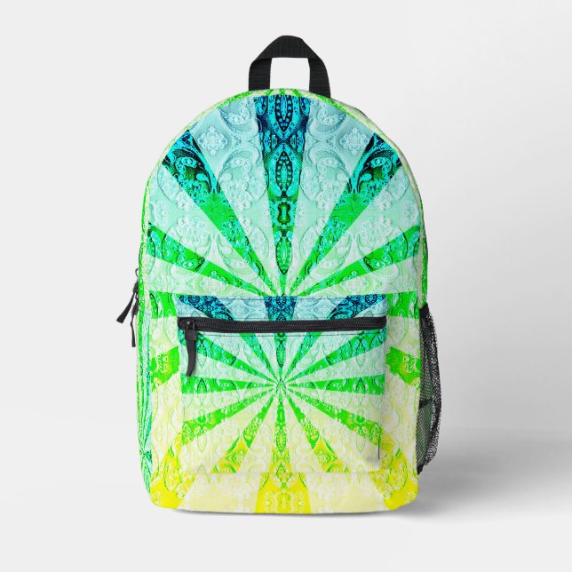Lacy Sun Burst Bedruckter Rucksack (Vorderseite)