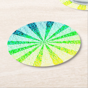 Lacy Sun Burst Runder Pappuntersetzer