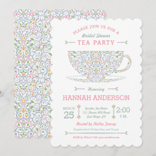 Lacy Teacup Brautparty Tee Party Einladung II