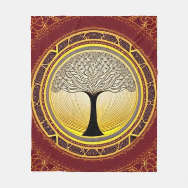 Lacy Tree of Life Fleecedecke (Vorderseite)