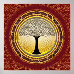 Lacy Tree of Life Poster
