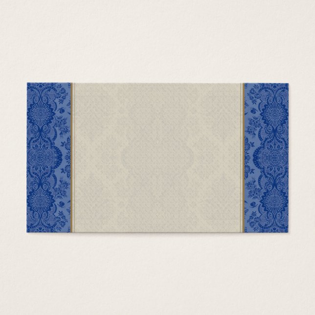 Lacy Vintag Floral in Mittelblau (Vorderseite)
