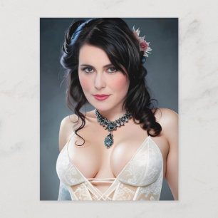Lacy White Lingerie Postkarte