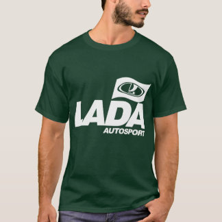 Lada Autosport mit weißer Flagge T-Shirt